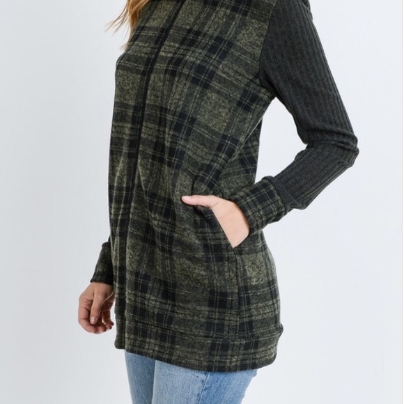 🔥Plaid Open Zipper Jacket - Picture 7 of 8